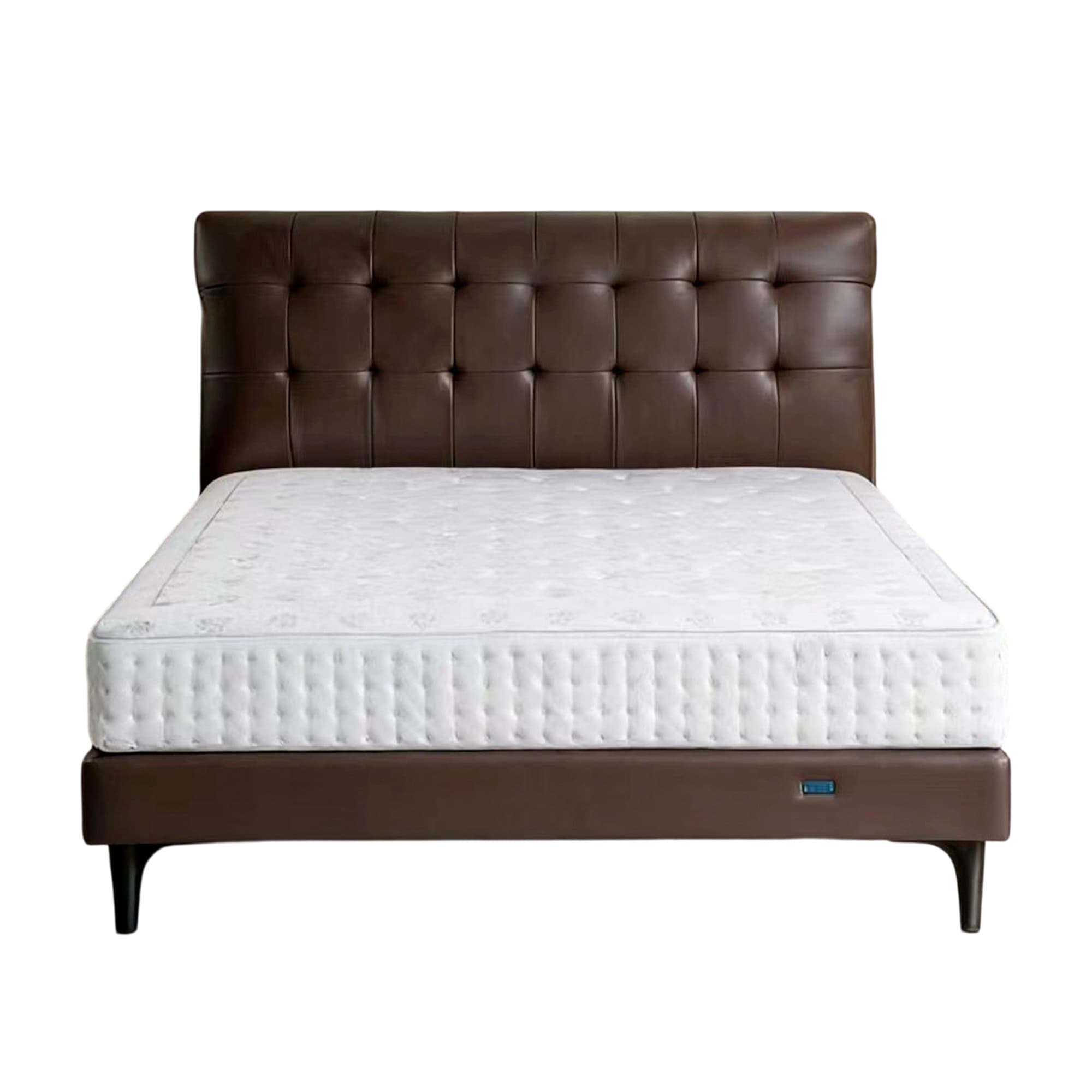Top-Grain Leather Upholstered Bed — image 2