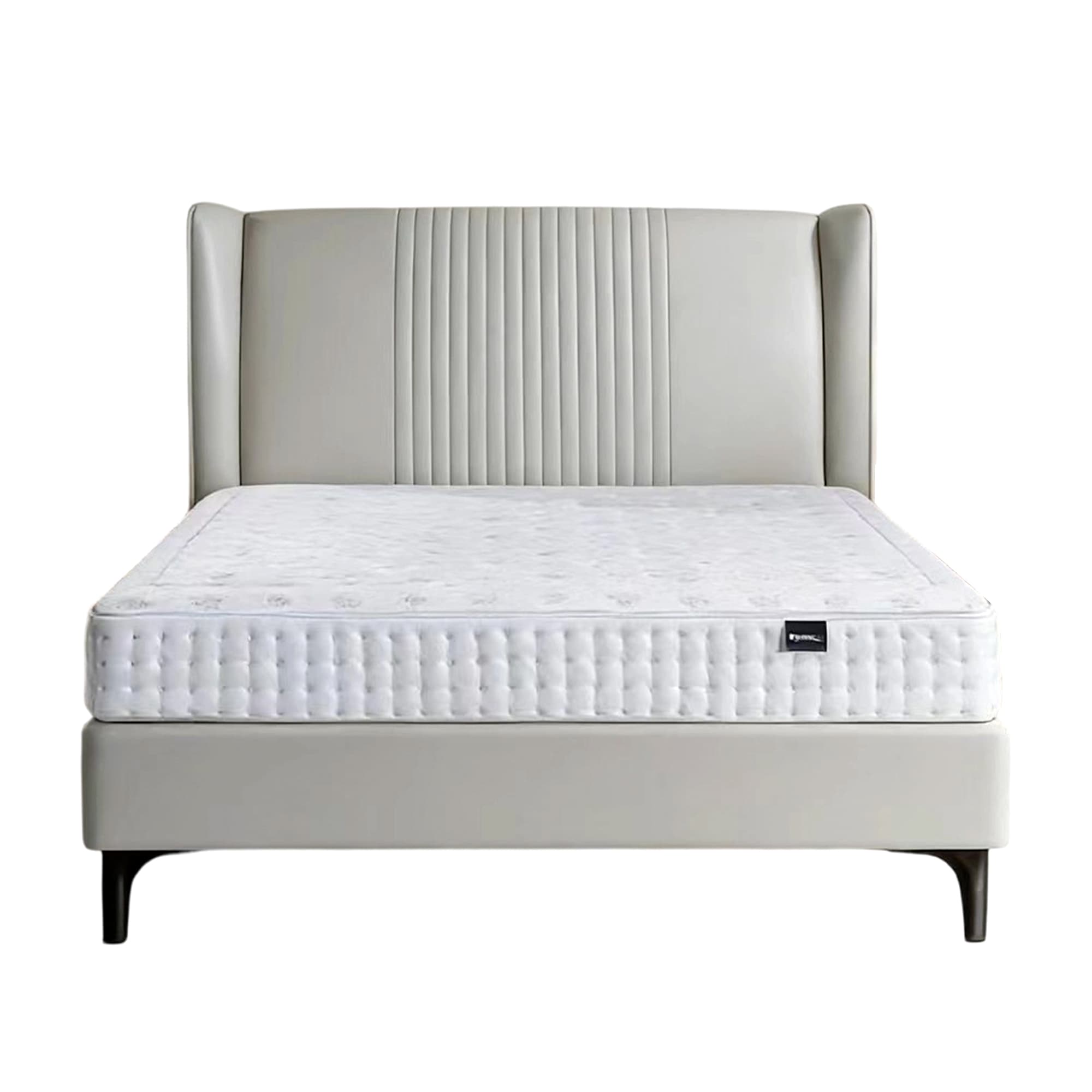 Top-Grain Leather Upholstered Bed — image 3
